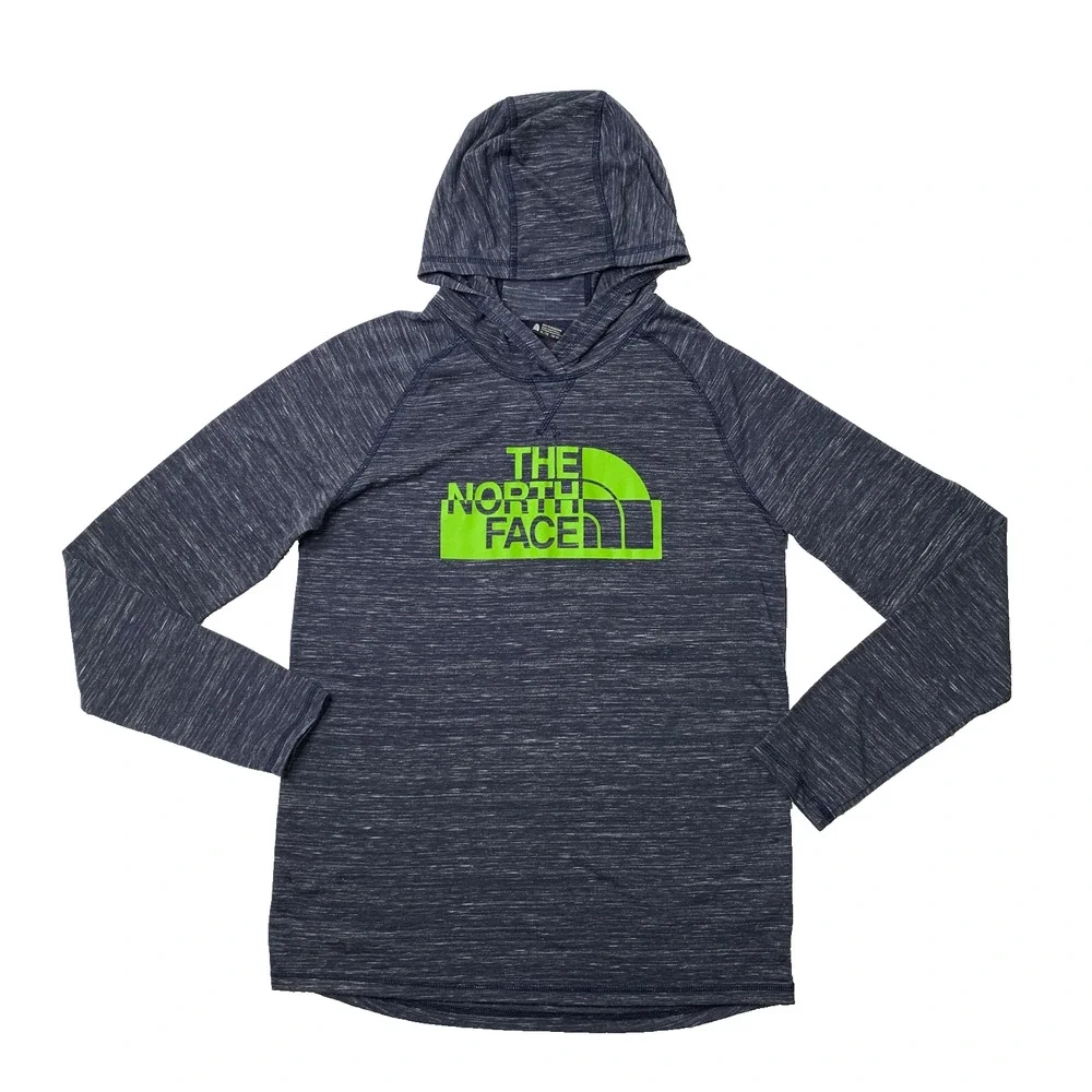 The North Face Hooded Shirt Boys XL 18/20 Chalkboard Half Dome Raglan Pullover